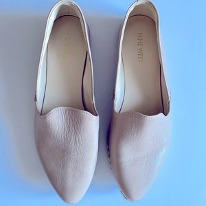 Nine West Leather Loafer with Espadrille Detail